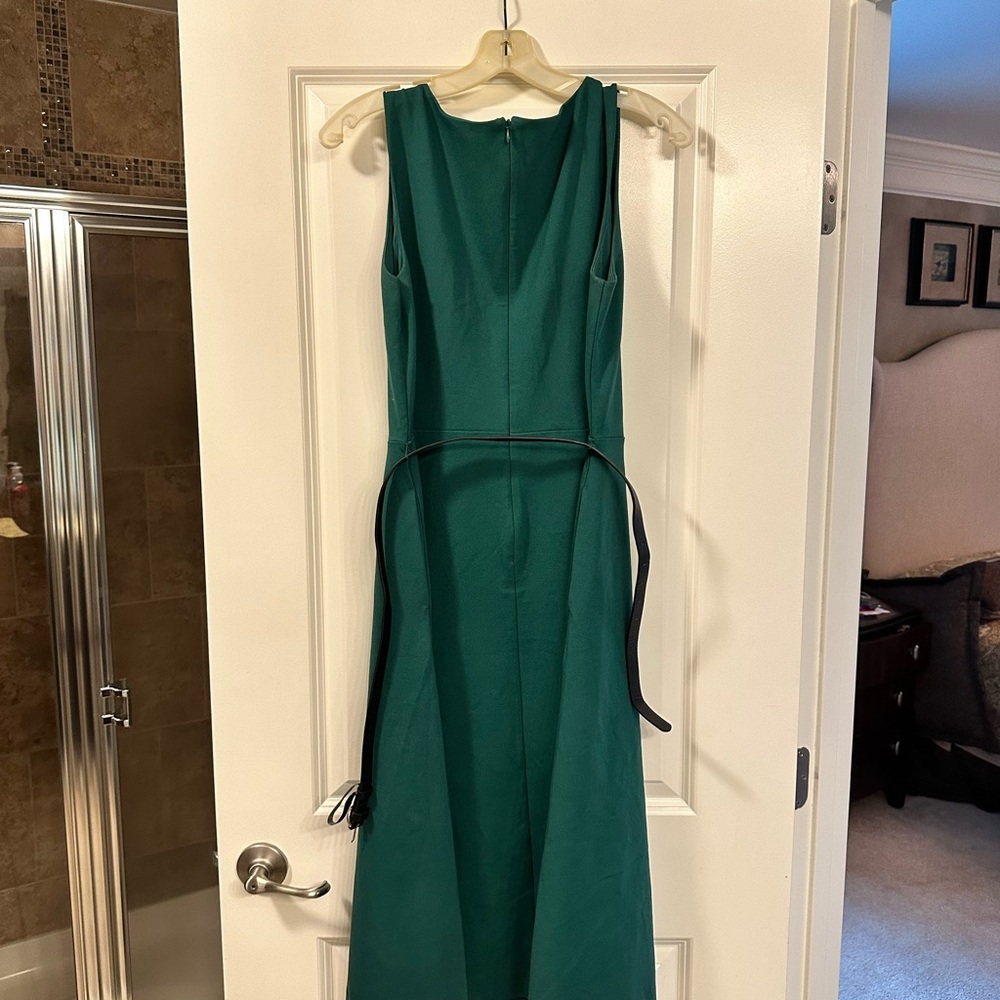 Ann Taylor Ponte sleeveless midi Dress in evergreen - sz 12 - Picture 6 of 7